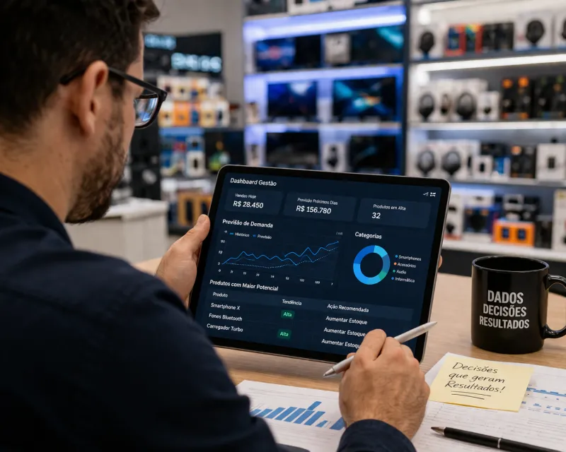Como um Sistema para Loja de Eletrônicos Pode Prever Quais Produtos Vão Vender Mais (Antes Mesmo do Cliente Procurar)