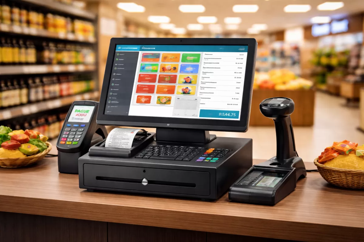 Sistema de Caixa Registradora Ideal para Comércio, Mercado e Loja