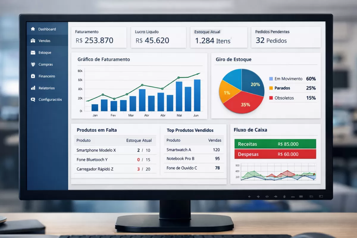 Como um Sistema para Loja de Eletrônicos ajuda a reduzir perdas e melhorar o controle financeiro