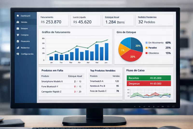 Como um Sistema para Loja de Eletrônicos ajuda a reduzir perdas e melhorar o controle financeiro