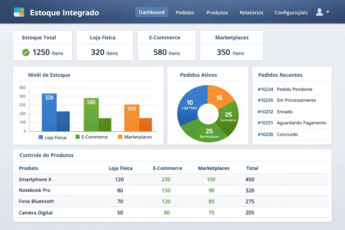 Sistema para Loja de Eletrônicos: Como Integrar Estoque da Loja Física com Marketplace e E-commerce