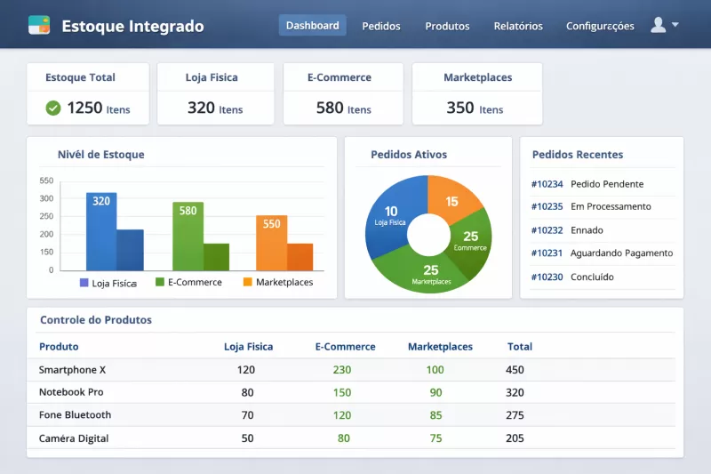 Sistema para Loja de Eletrônicos: Como Integrar Estoque da Loja Física com Marketplace e E-commerce