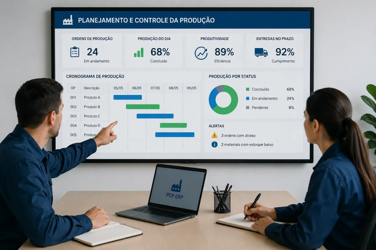 Sistema PCP ERP: Planejamento e Controle de Produção Completo