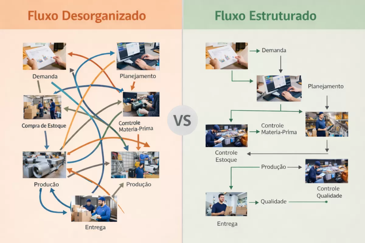 Fluxograma PCP: o passo a passo que reduz atrasos e retrabalho