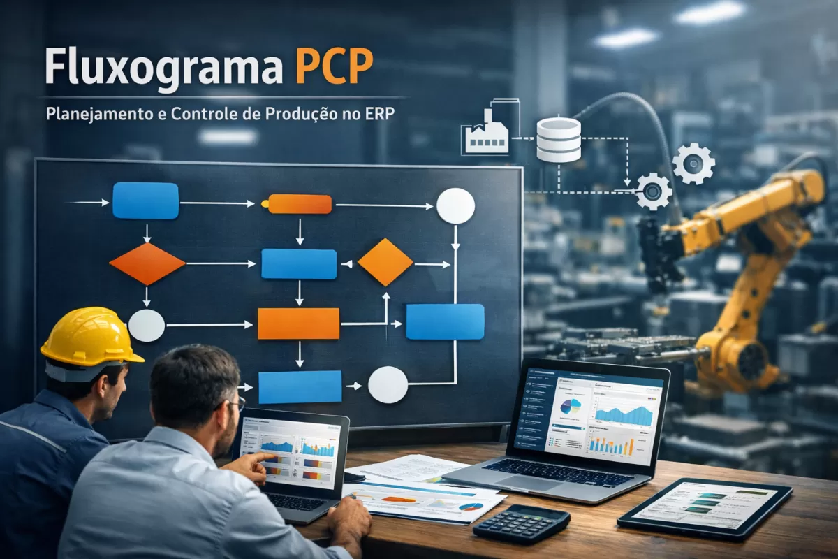 Fluxograma PCP Planejamento e Controle de Produção no ERP: Passo a Passo para uma Implantação Eficiente