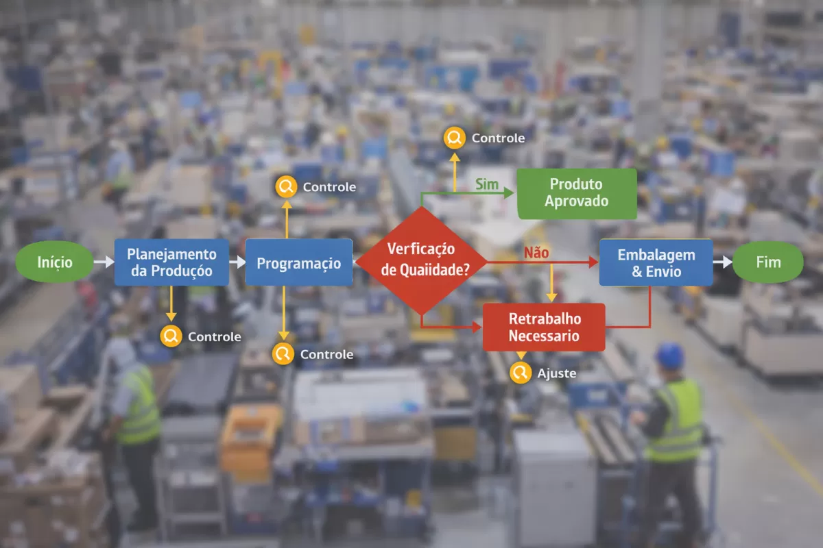Fluxograma PCP explicado: tudo o que você precisa saber