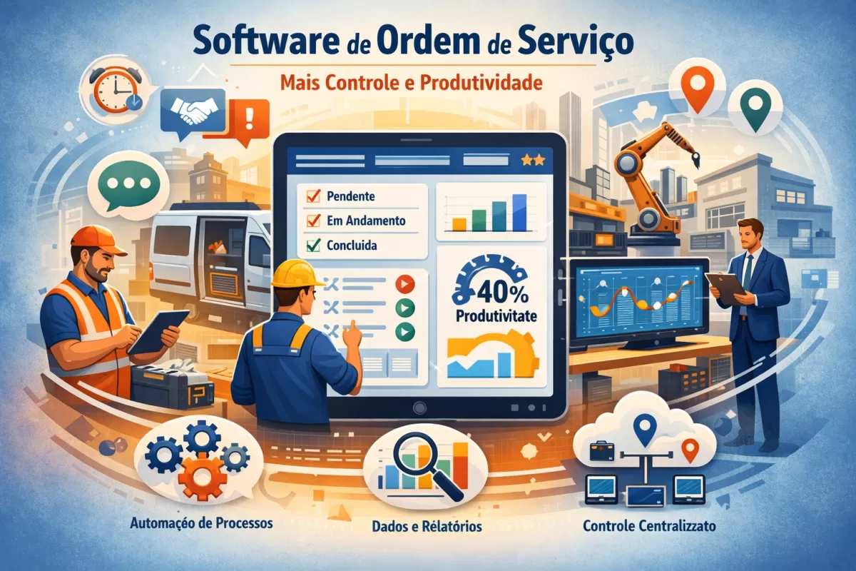 Software de Ordem de Serviço: Como Reduzir Atrasos e Aumentar a Produtividade em Até 40%