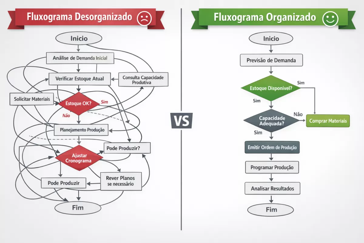 Como Criar um Fluxograma PCP Eficiente em 7 Etapas