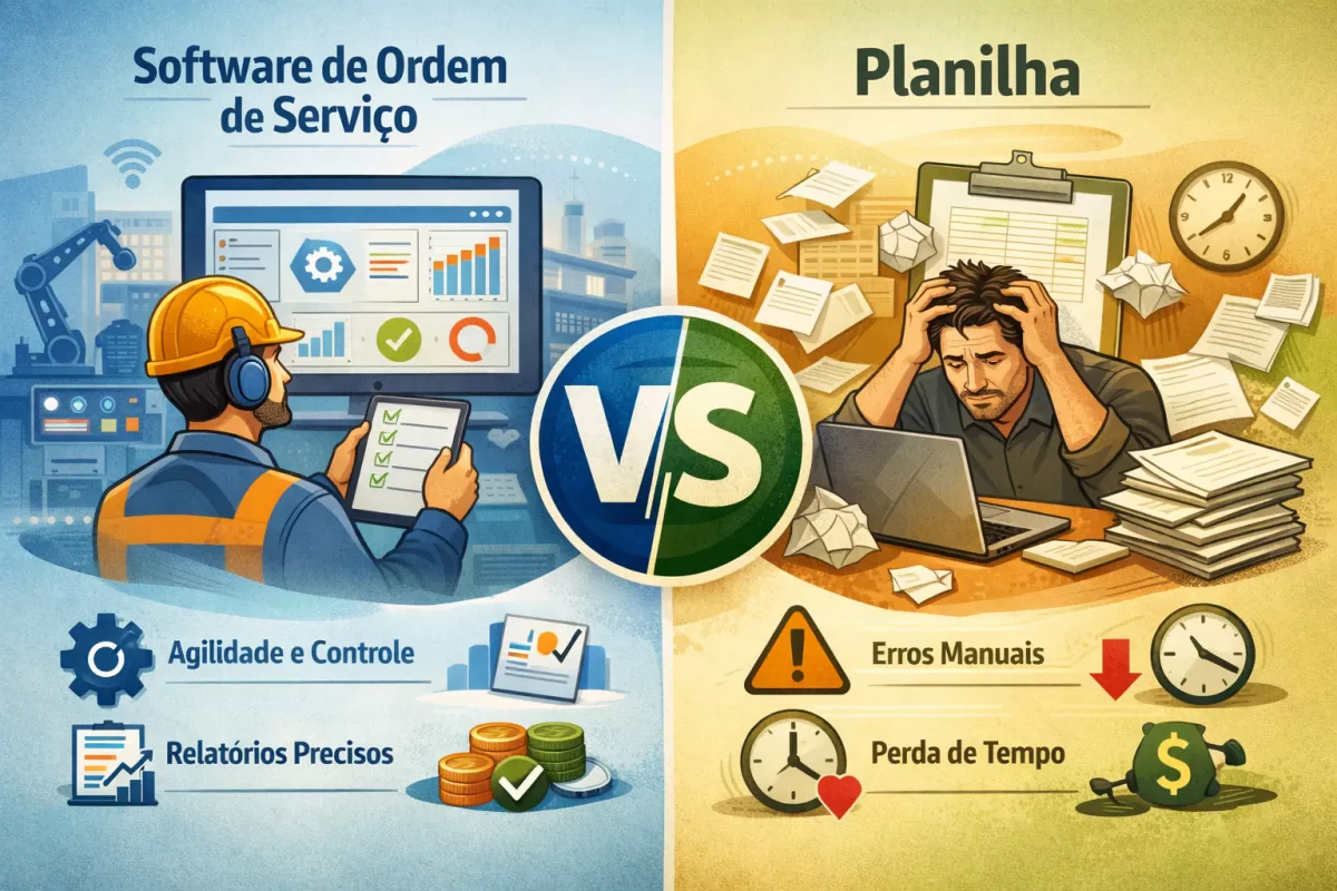 Software de ordem de serviço vs planilhas: qual é mais vantajoso?