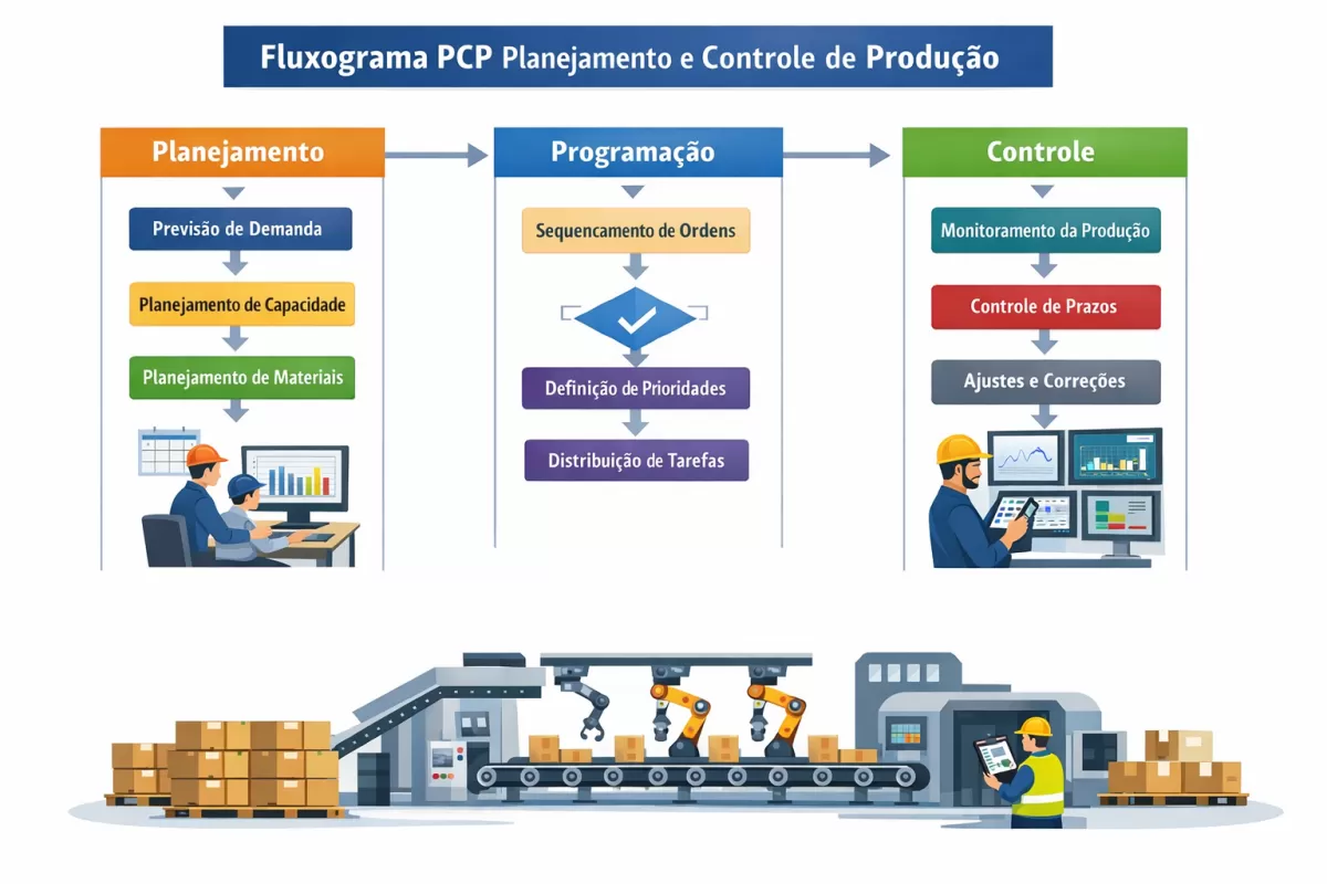 Fluxograma PCP no Planejamento e Controle de Produção: Como Reduzir Gargalos e Melhorar a Eficiência