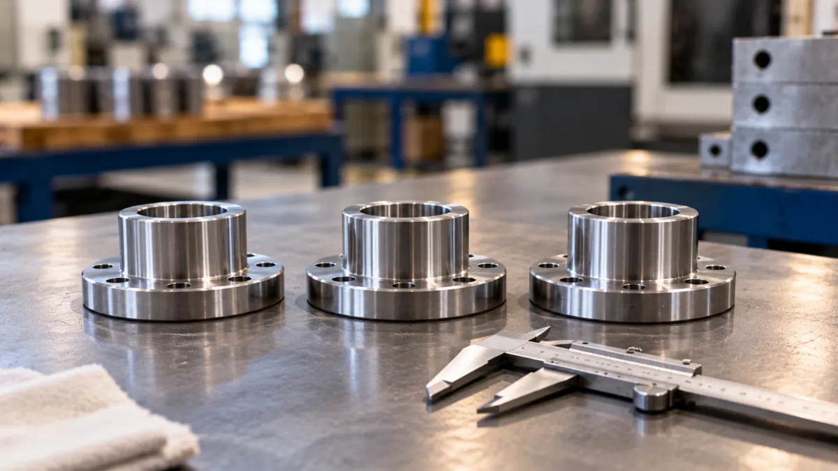 Flanges e Paquímetro na Bancada