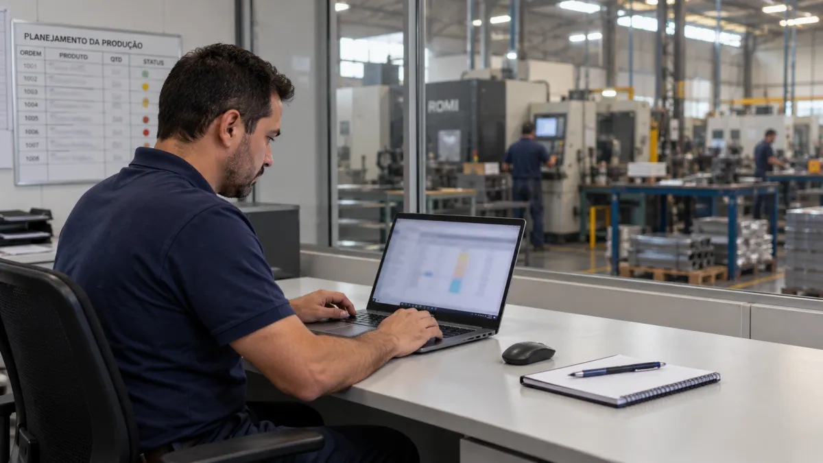 Acompanhamento digital das ordens de produção