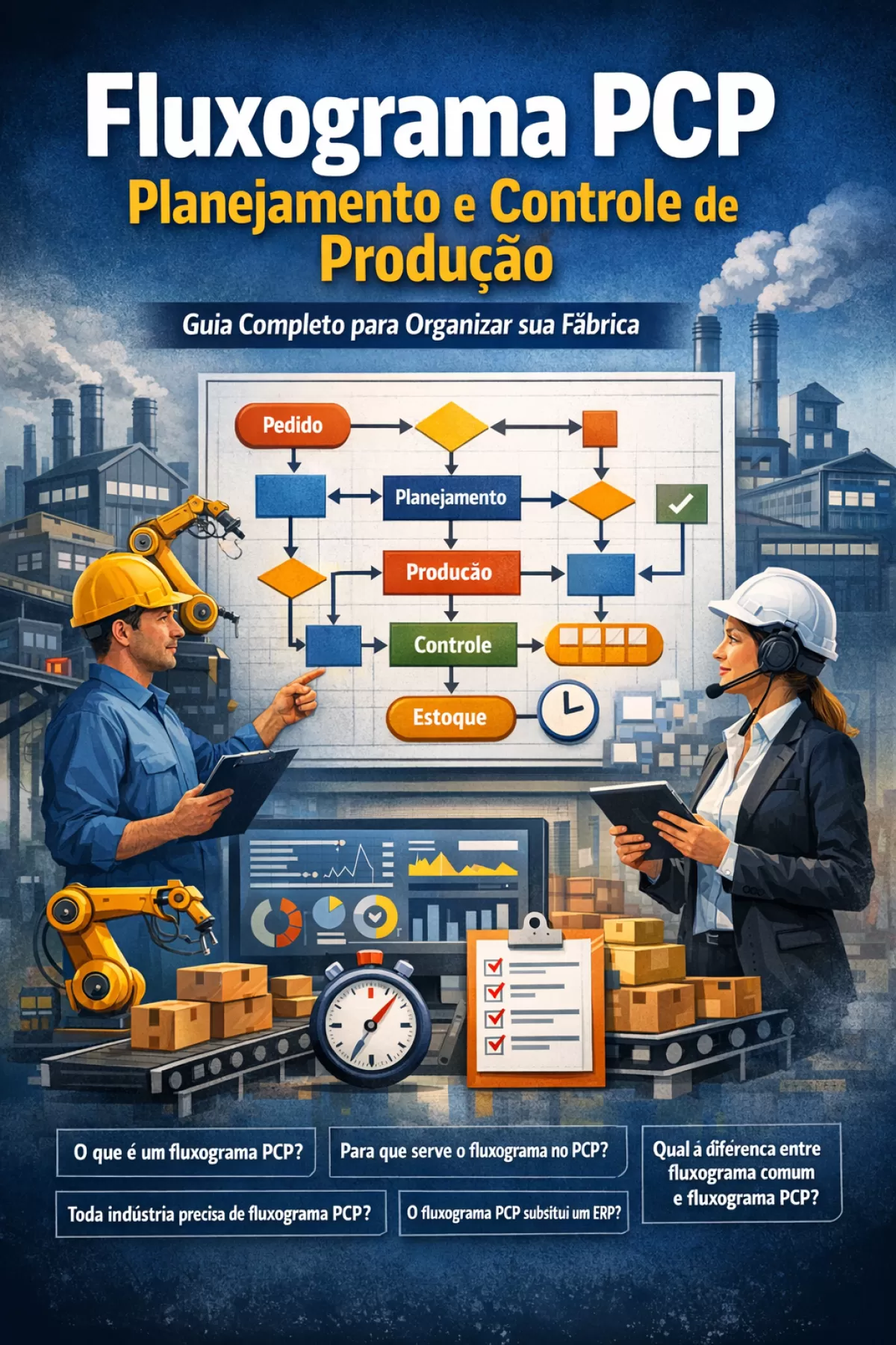 Fluxograma PCP Planejamento e Controle de Produção: Guia Completo para Organizar sua Fábrica