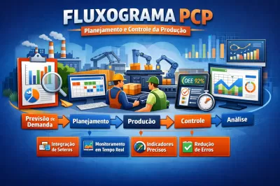 Fluxograma PCP Planejamento e Controle de Produção: passo a passo completo