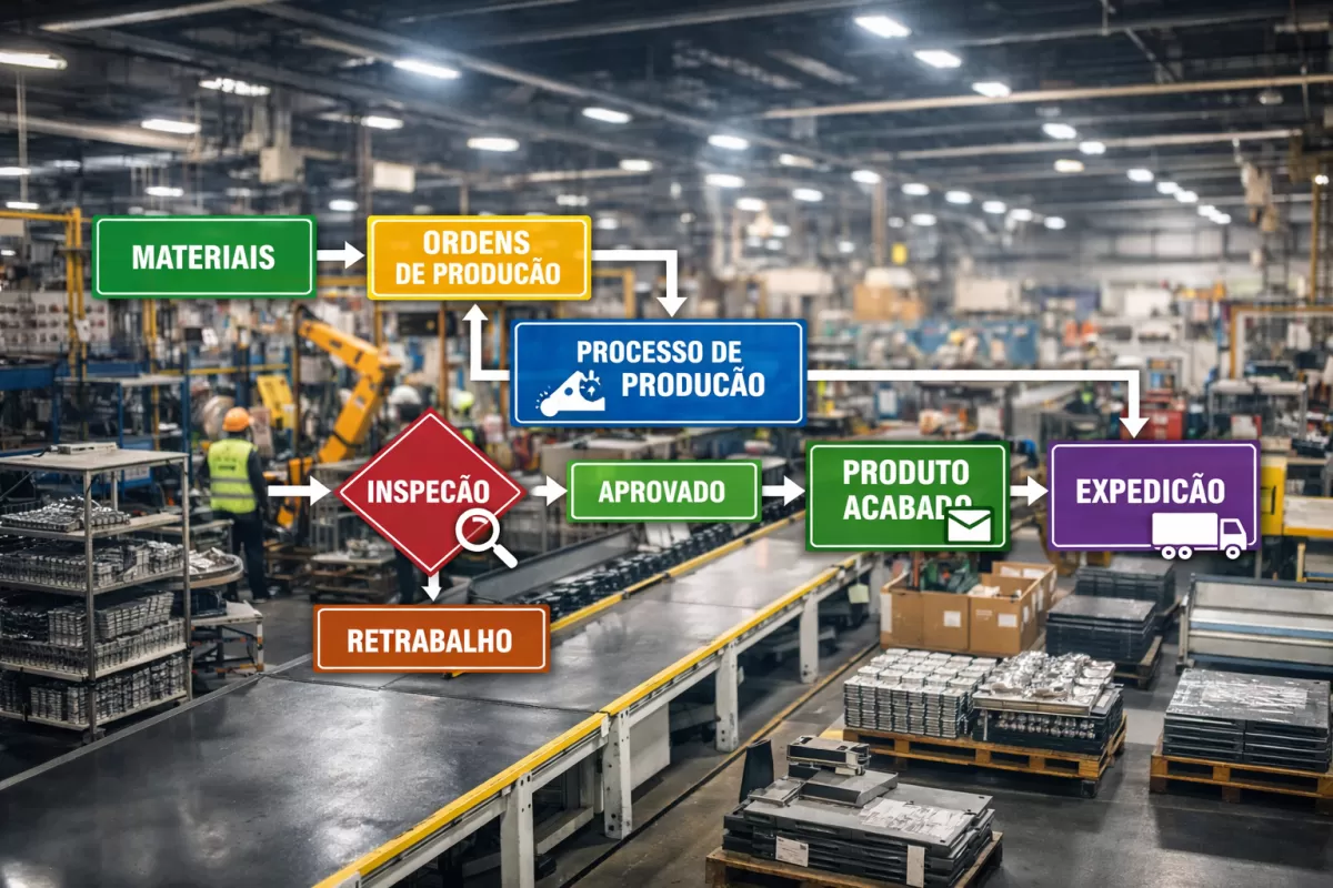 Fluxograma PCP Planejamento e Controle de Produção: como estruturar processos eficientes na indústria