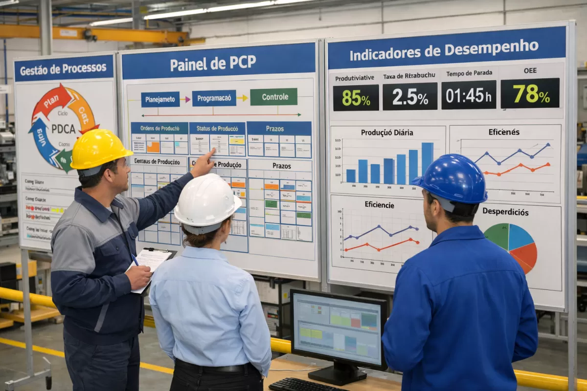 Fluxograma PCP Planejamento e Controle de Produção aplicado à melhoria contínua na indústria