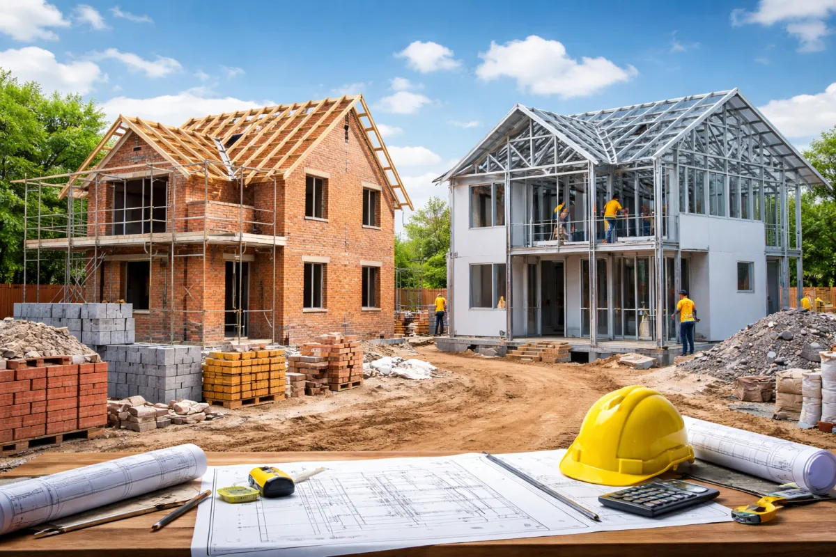 Construção de casas rápidas e econômicas