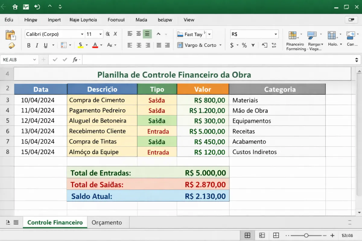 Construção civil obra: controle financeiro simples para pequenas obras