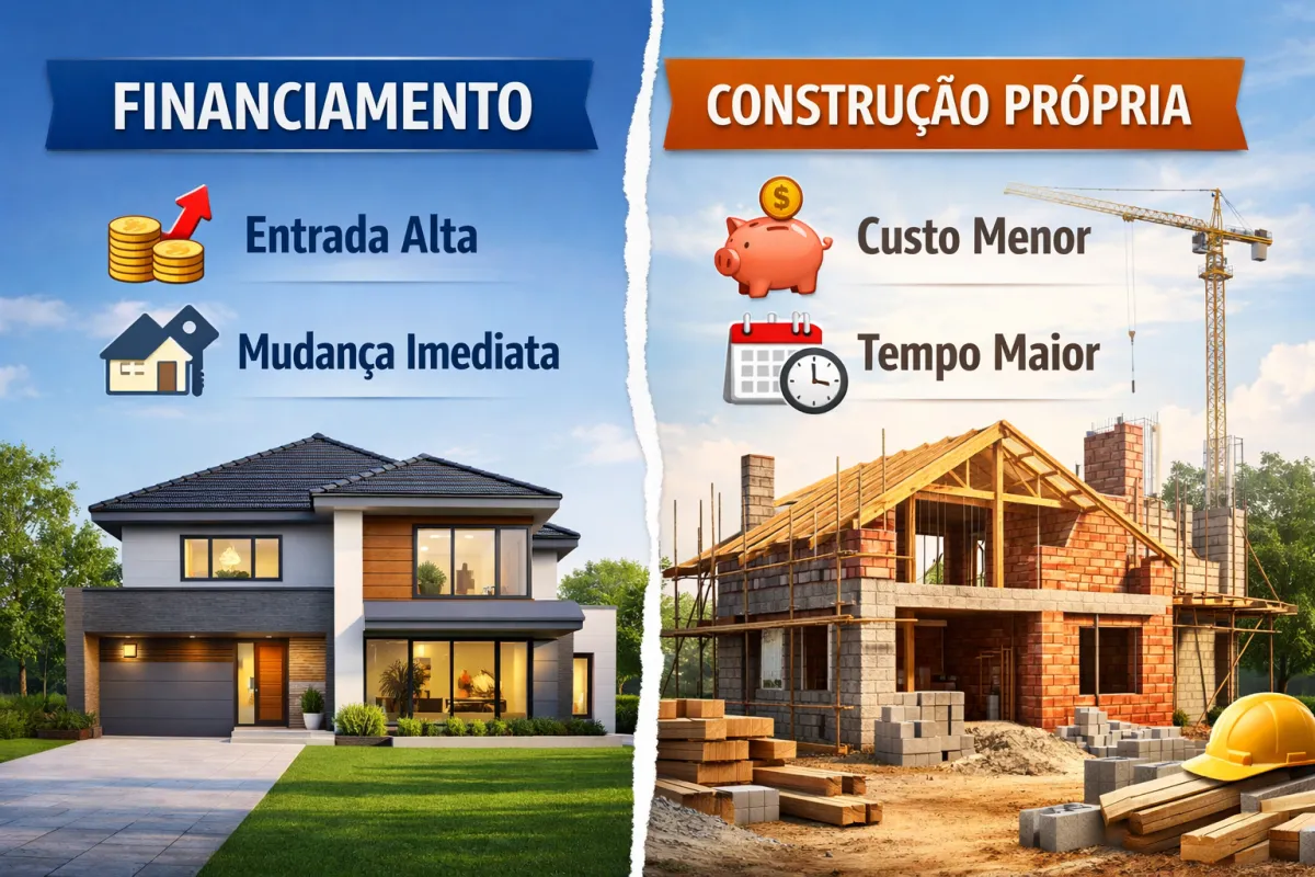 Construção de casas: financiamento vs construção própria