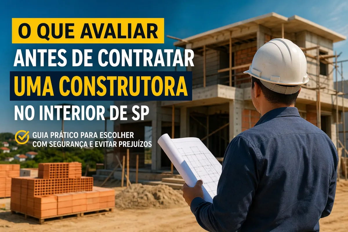 O que avaliar antes de contratar uma construtora no interior de SP