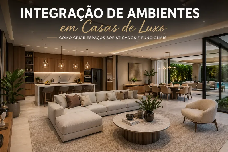 Integração de ambientes em casas de luxo