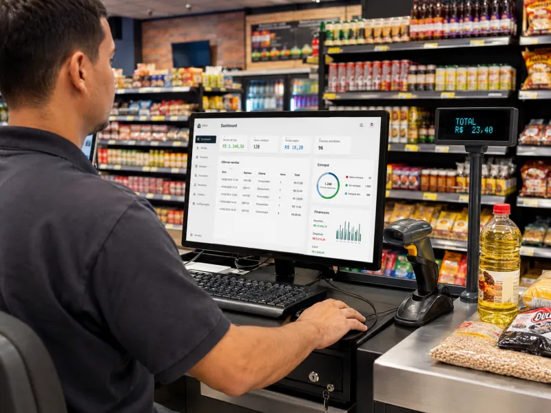 Sistema para Mercadinho: Alinhando PDV, Estoque e Financeiro.