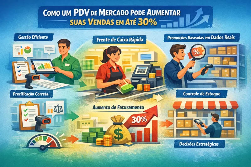 O Melhor PDV de Mercado em 2026: Funcionalidades Que Todo Supermercado Precisa Ter