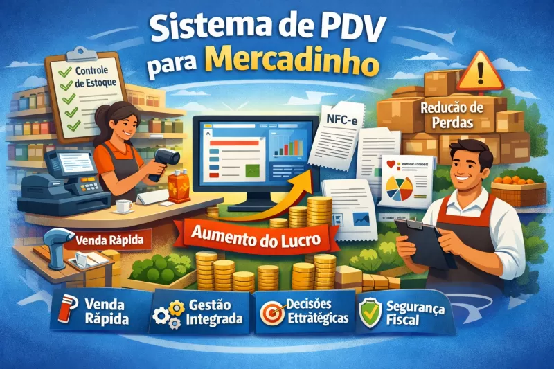 Sistema de PDV para Mercadinho: Como Aumentar Suas Vendas e Controlar o Estoque Sem Complicação