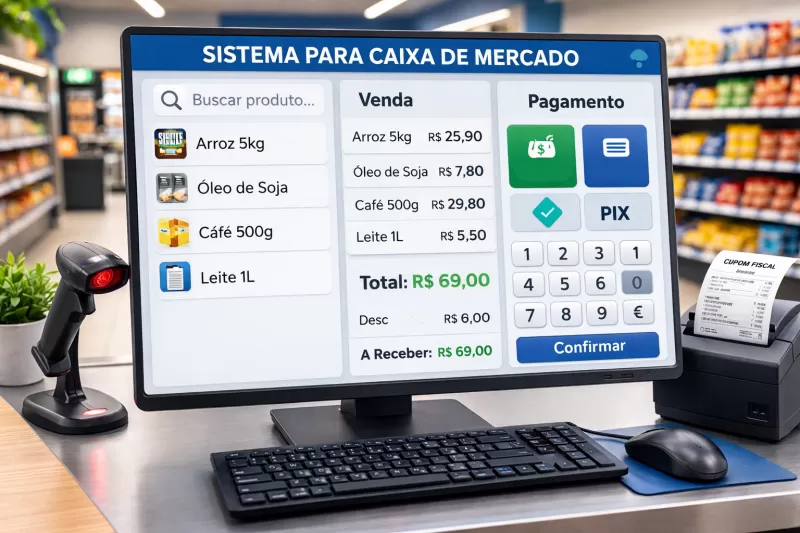 Sistema para Caixa de Mercado: Guia Completo, Funcionalidades e Benefícios