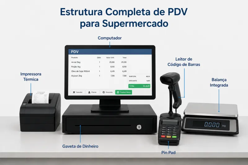 PDV de Mercado: Como Melhorar Vendas, Atendimento e Controle no Caixa