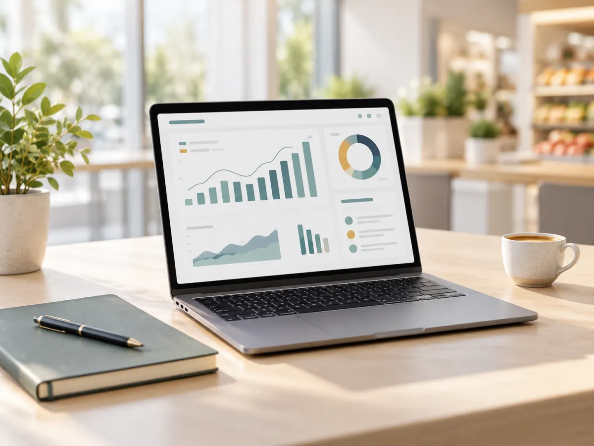 Dashboard Financeiro em Espaço de Trabalho
