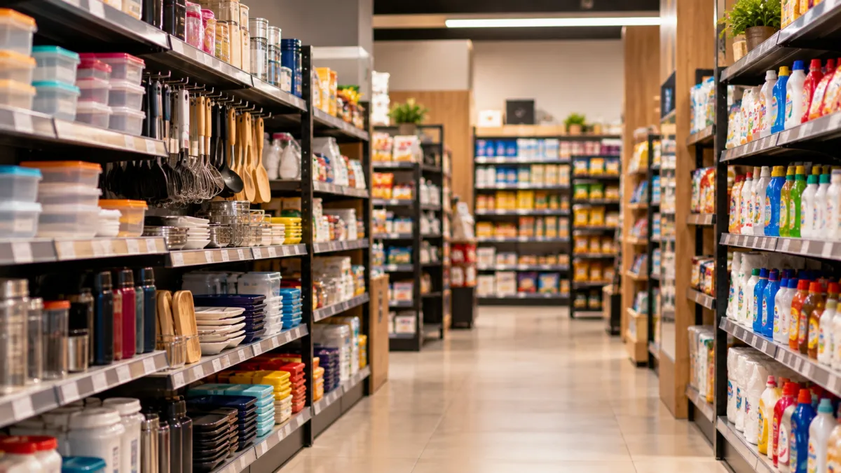 Organização dos produtos na loja