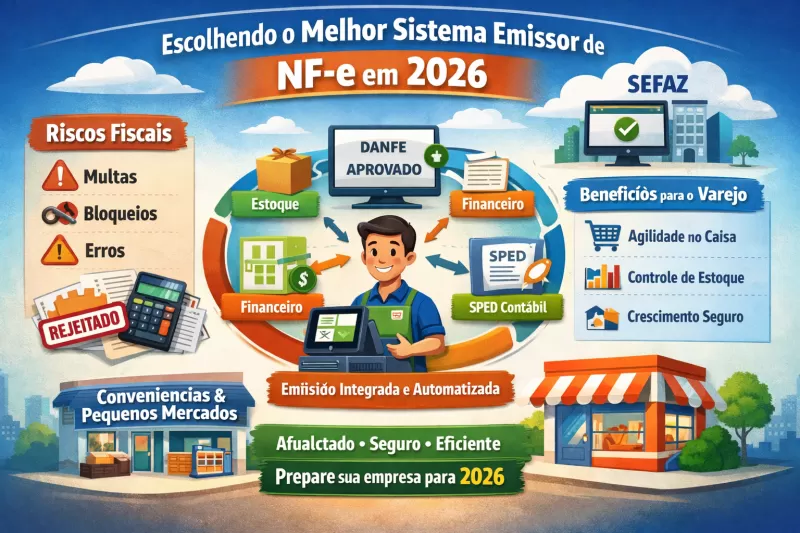 Sistema Emissor: como escolher o melhor para sua empresa em 2026 - ConveniênciaPro