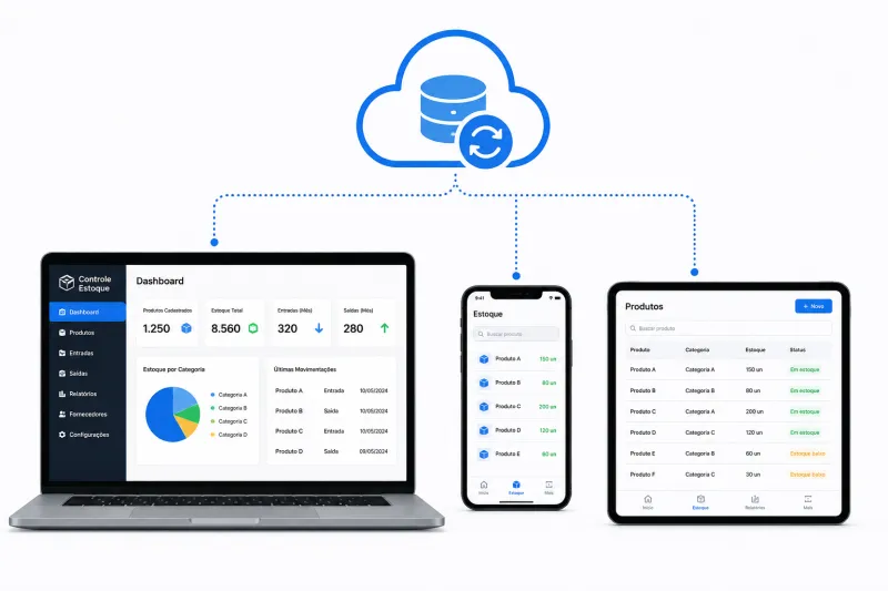 Sistema Controle Estoque Online Completo e Fácil de Usar - ConveniênciaPro