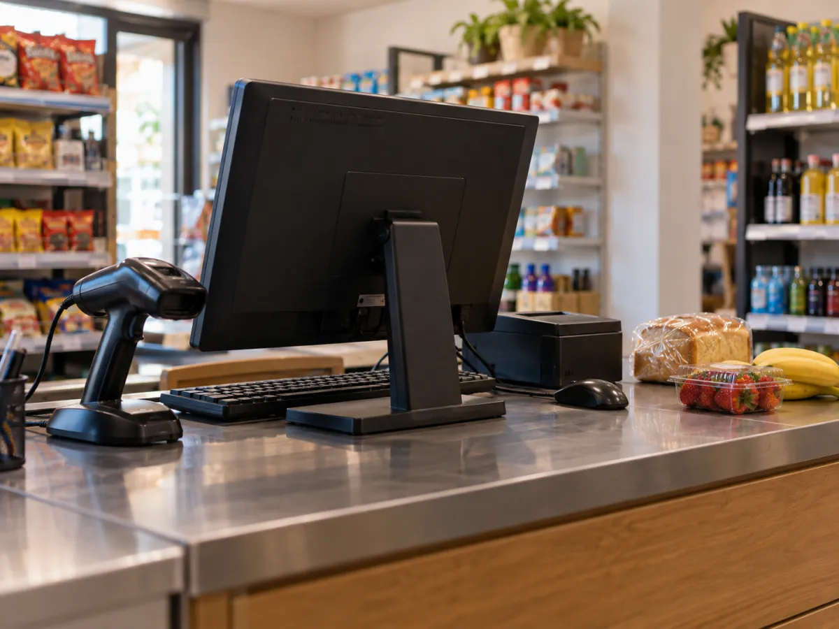 Caixa de Mercado com Produtos Frescos