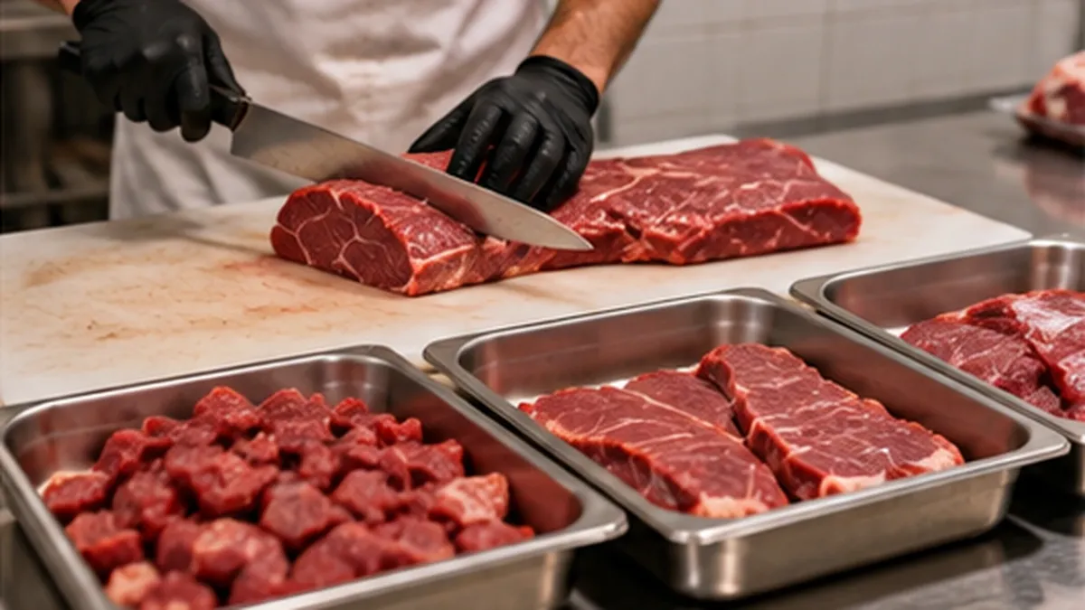Fracionamento de peças de carne