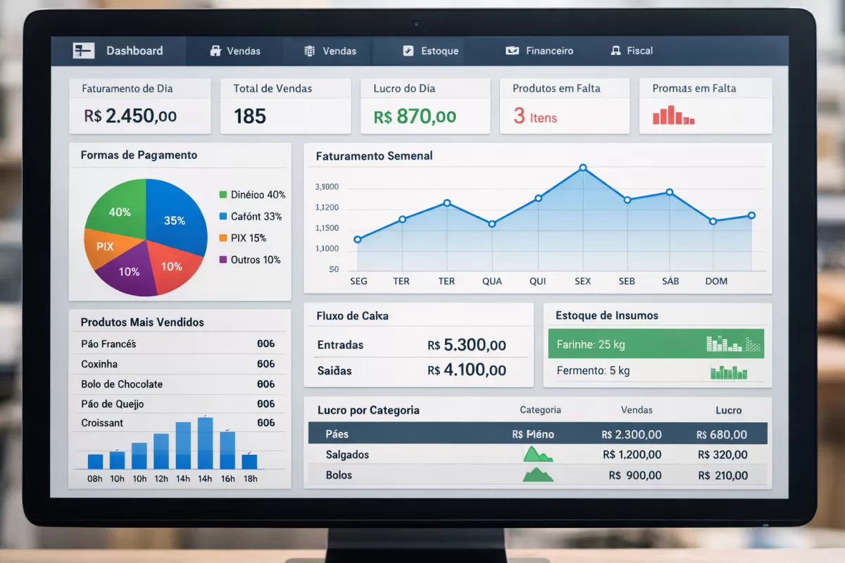 7 benefícios de usar um sistema de caixa padaria na gestão diária do seu negócio