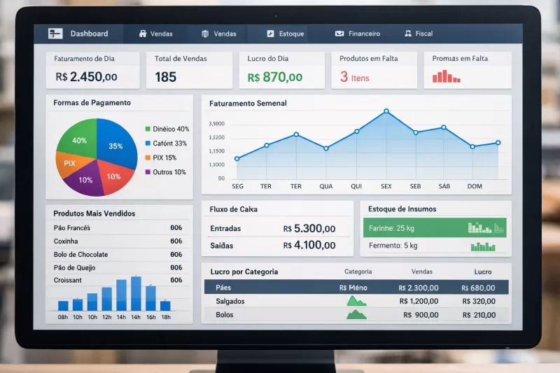 7 benefícios de usar um sistema de caixa padaria na gestão diária do seu negócio