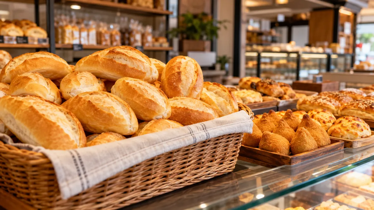Cesta de Pães e Salgados Artesanais
