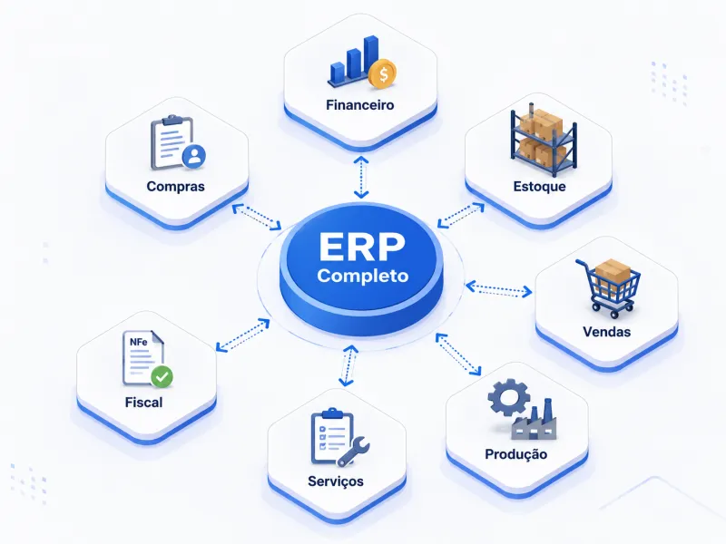 ERP Completo: Financeiro, Estoque, Vendas e Gestão em Uma Plataforma