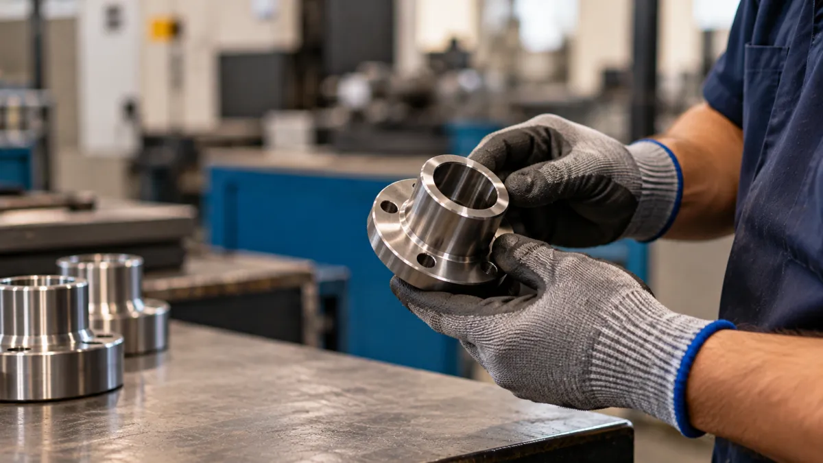 Inspeção de Flange Usinada no Torno