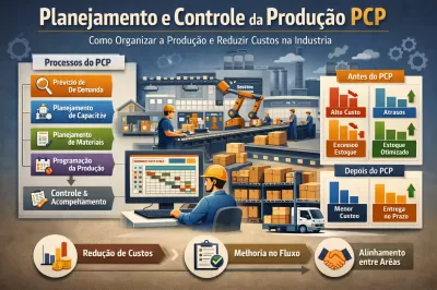 Planejamento e Controle da Produção PCP: como organizar a produção e reduzir custos na indústria Ideal para atrair gestores industriais e profissionais de produção.