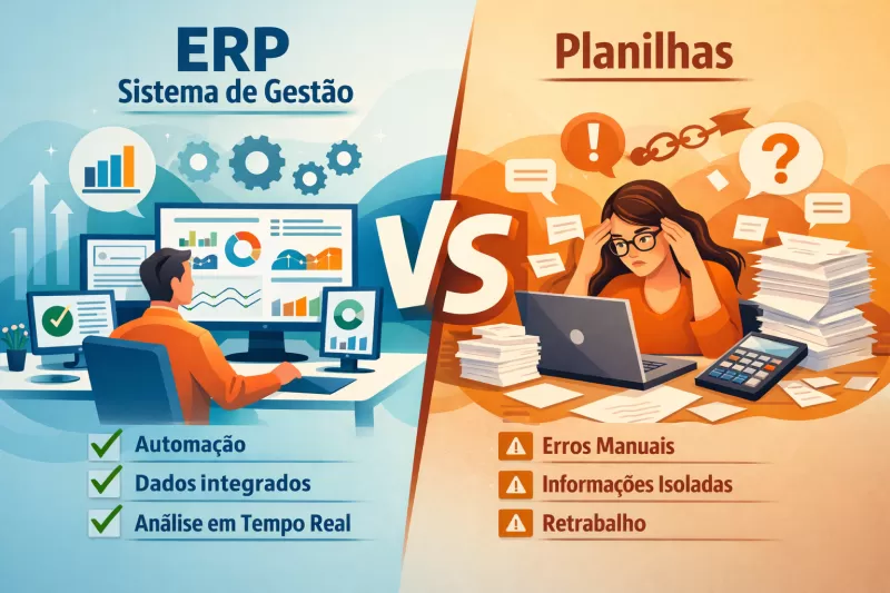 ERP Sistema de Gestão vs planilhas: qual é mais eficiente para o crescimento da empresa