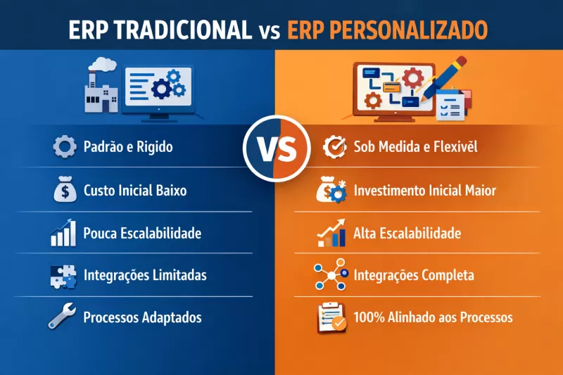 ERP Personalizado vs ERP Tradicional: qual é a melhor escolha para sua empresa?