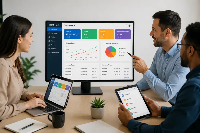 Sistema para PME: Controle Financeiro, Vendas e Estoque em Tempo Real