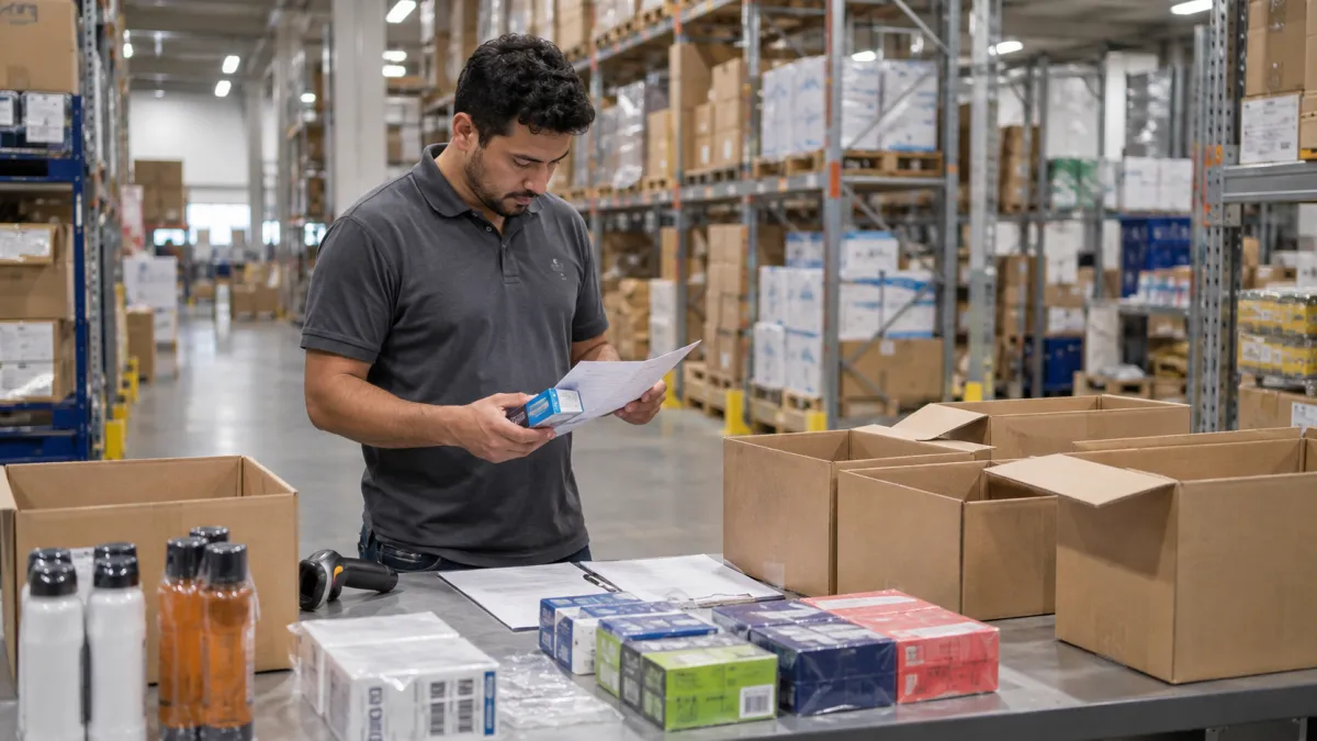 Conferência de pedidos em uma distribuidora