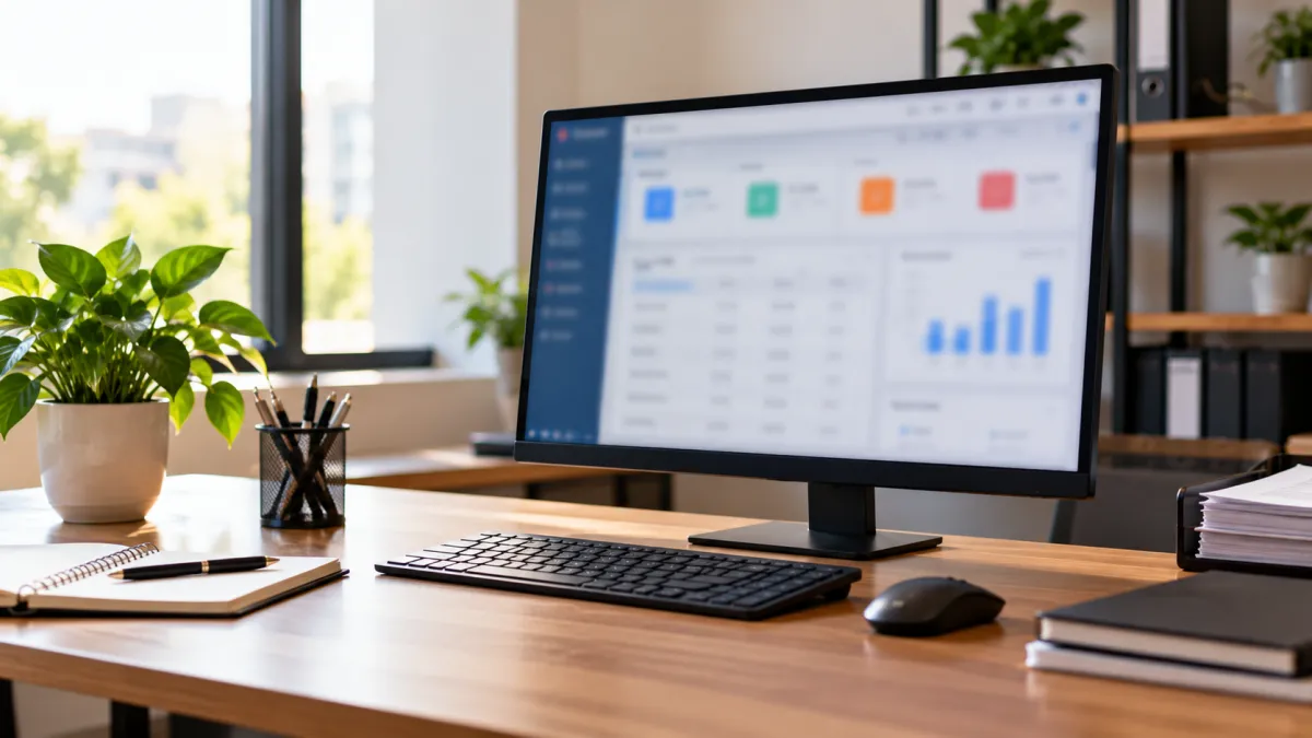 Espaço de trabalho moderno e organizado