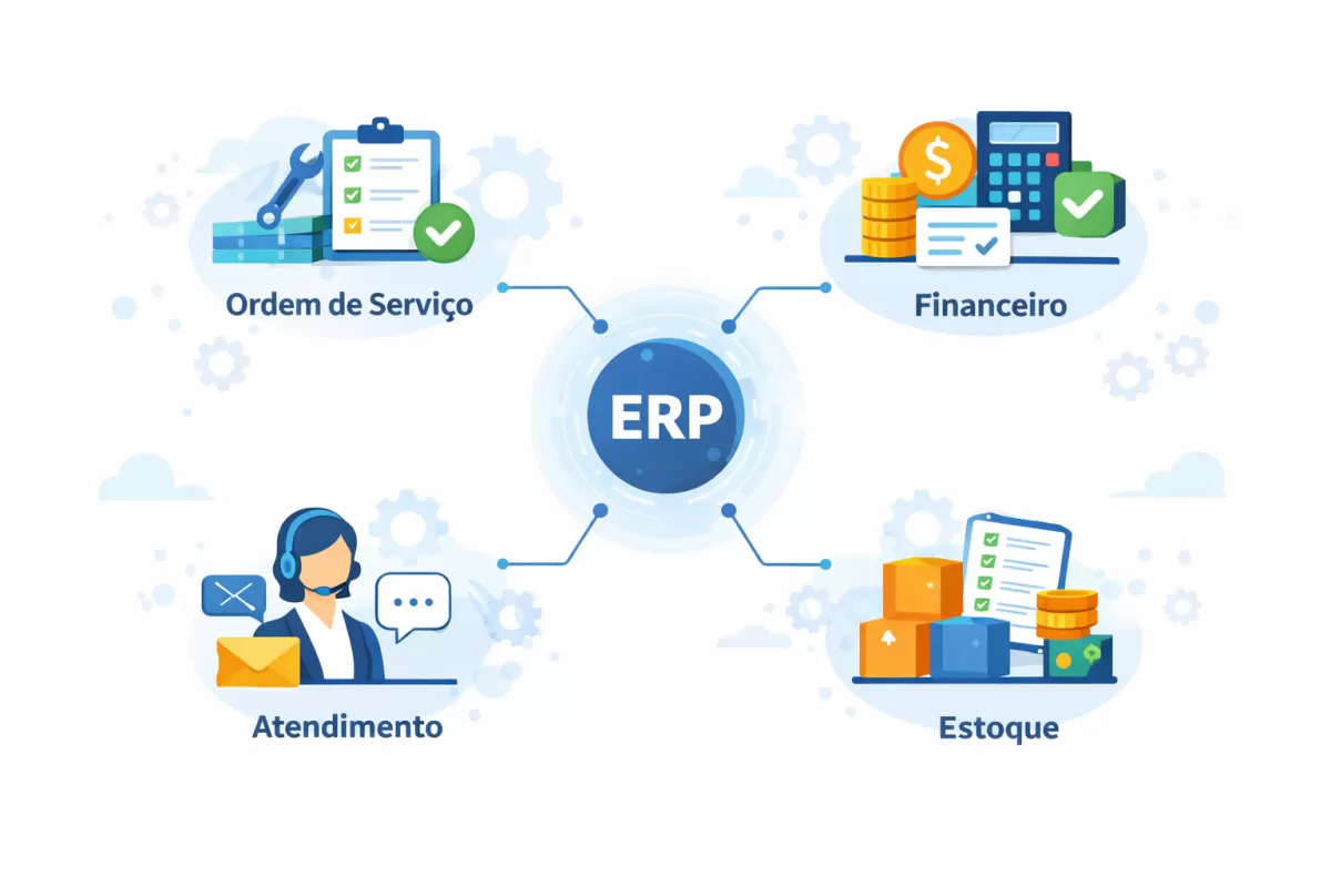 Sistema de Controle de Ordem de Serviço Integrado ao ERP: mais controle e menos retrabalho