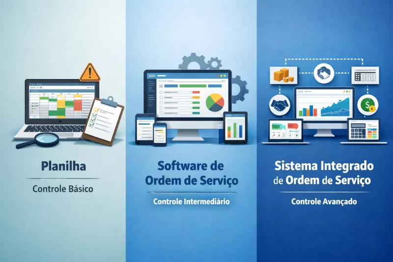 Sistema de Controle de Ordem de Serviço: Planilha, Software ou Sistema Integrado? Qual a Melhor Opção?