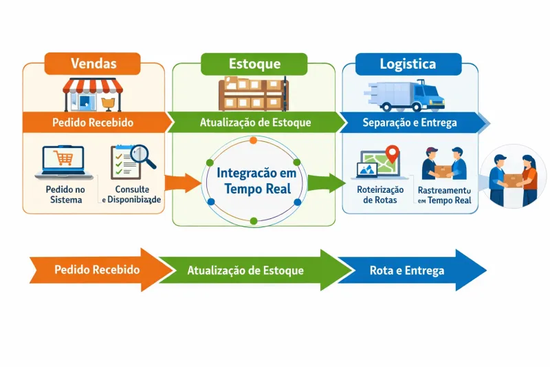Sistema para distribuidora de alimentos: como integrar vendas, estoque e logística em tempo real